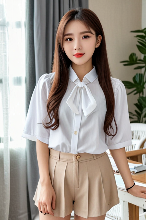 Áo Blouse Trắng Và Bã Đậu Ngọt