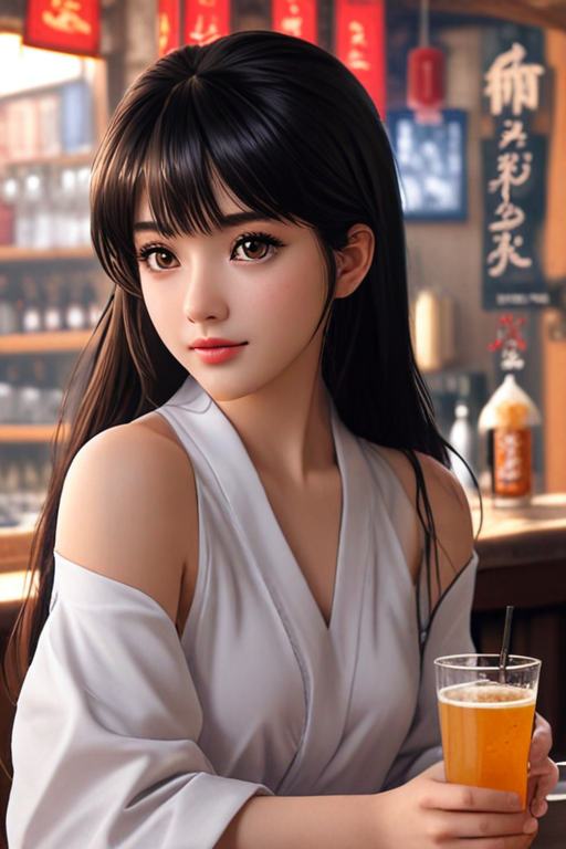 Người Con Gái Áo Trắng Trên Quán Bar